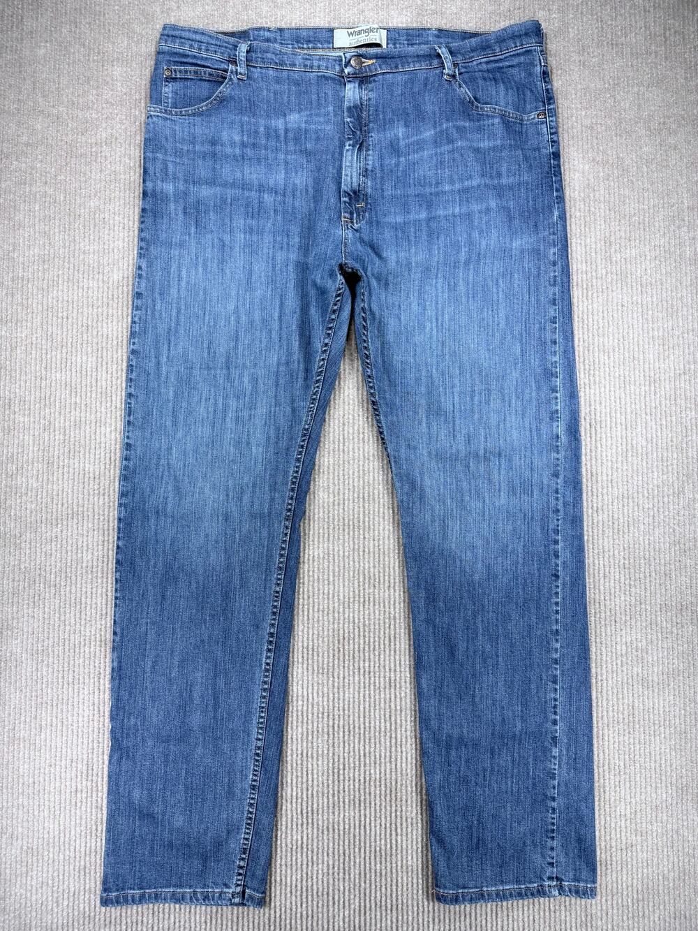 Wrangler Authentics Men's Comfort Flex Waist Straight Leg Jeans Blue 42x36 EUC